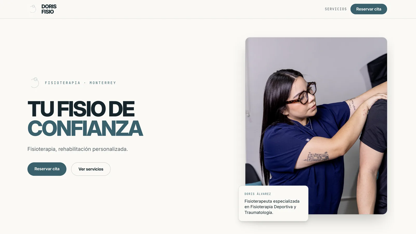 Captura del sistema: Clínica de fisioterapia (1 de 2)